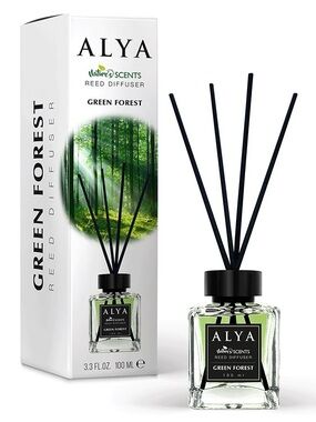 ALYA Green Forest Reed Diffuser — Black Reeds, Green Fragrance 2 Packs